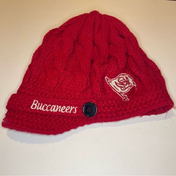 Tampa Bay Buccaneers Red Knit Newsboy Cap Beanie Hat - Picture 8 of 9